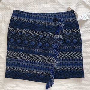 NWT Karen Kane Fringe Wrap Skirt